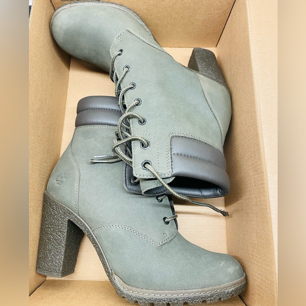 Timberland Women's Tillston Olive Nubuck Leather Boots TB0A2BCE ( olive color)